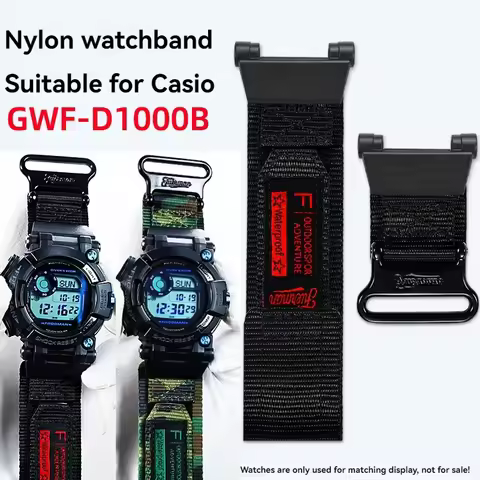 Loop design Watch Strap for Casio G-SHOCK 6th Frogman 3445 GWF-D1000B Nylon Canvas watchband Modifie