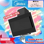 MIDEA SKYLINE COOKER HOOD MCH-90J82 1400m3/hr MIDEA INDUCTION & CERAMIC COOKER GLASS HOB STAINLESS S