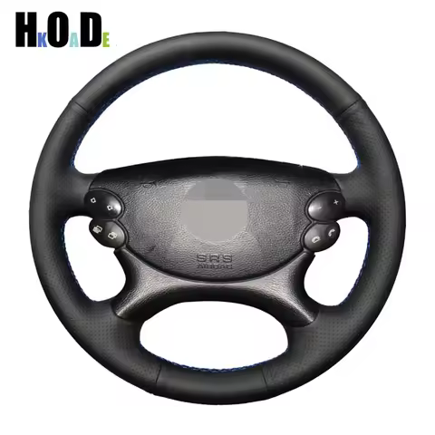 Artificial Leather DIY Hand sewing Steering Wheel Cover for Mercedes Benz CLS500 CLS350 CLS-Class E-