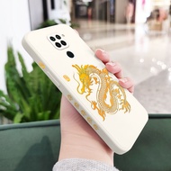 เคสมังกรทอง Xiaomi Redmi Note 9 9S 8 7 Pro Max Redmi 9 9A 9C 9T รู้สึกสบาย ซิลิโคนเหลว