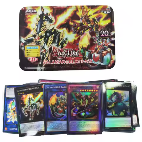Yu-Gi-Oh Deck 818 SALAMANGREAT PACK English Holographic Golden White Dragon Duel Game Collection Car