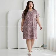 SUPER JUMBO 5XL Daster - Short Sleeves with Active Buttons |SweetFOREVER 962-4