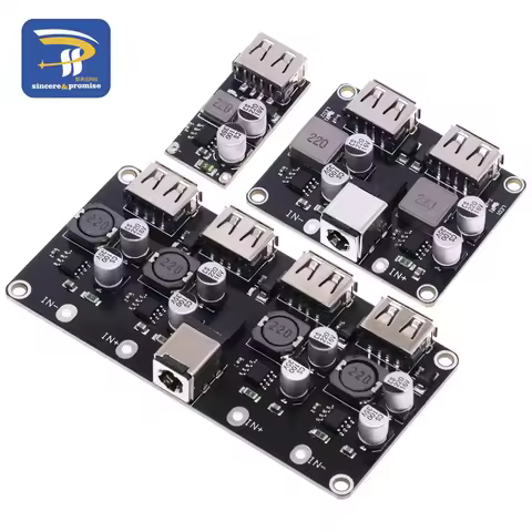 KC24 QC3.0 1 2 4 Way DC-DC Buck Converter Charging Step Down Module 6-32V 9V 12V 24V to Fast Quick C