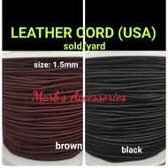 5 YARDS 1.5 MM GARTERIZE LEATHER CORD