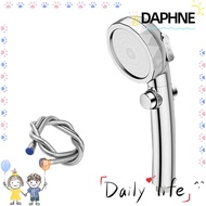 DAPHNE Water One Button Stop Shower Head, High Pressure 3 Modes High Pressure Shower Head,  ABS Plastic Sliver Water One Button Stop Bathroom Accessories Bathroom