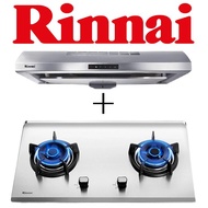 Rinnai RH-S259-SSR-T Slimline Hood + RINNAI RB-72S 2 BURNER HYPER FLAME STAINLESS STEEL BUILT-IN HOB