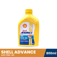 SHELL Advance AX5 15W-40 4-AT 800ml - Scooter Oil, auto lube, car accessories, car oil fully synthetic, car oil engine, car lubricants, shell fully synthetic oil, shell advance, motor oil for gasoline engine, motor oil fully synthetic