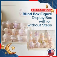 THE L28-35cm Transparent Doll Toys Display Storage Box Large Capacity Model Storage Rack