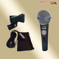 Microphone ไมโครโฟน SM58 ไมค์โครโฟนแบบสาย ไมค์สาย รุ่น SM 58 ไมค์พร้อมสาย ไมโครโฟน ร้องเพลง/พูด คารา