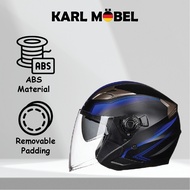 ♂GXT™ Helmet motor Topi keledar GXT motorcycle helmet double visor open face motosikal bike helmet moto Stylish dual lens✸
