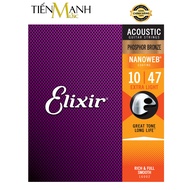 Elixir 16002 - Dây Đàn Acoustic Guitar Cỡ 10 (.010-.047) Phosphor Bronze Strings Extra Light - Hãng
