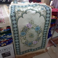 Turkish Prayer Rug with Exclusive Embroidered Motif Size 35x60 CM Original Thickness 2024 Trendy Eid