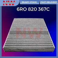 VW VOLKSWAGEN POLO 1.2/1.4/1.6 9N 2009-2014 , VENTO 2012 " CARBON " CABIN AIRCOND FILTER ( 6RO 820 3