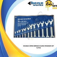 BENZ WERKZ Double Open Wrench Sunk Spanner Set 12 Pcs BZ-38812 Double Wrench for Car Motorcycle Work