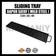 RRGhaniy BBQ Grill Outdoor Sliding Tray Dapur Satay Charcoal Big Size (Length 2.5ft 3ft And 4ft)
