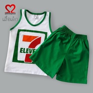 Paintmylove Children's Tank Top Set With Pants 7eleven McDonald's Logo Print 1 Cotton Fabric Suitabl