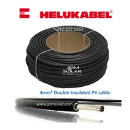 Solar DC cable 10 Meter - 4mm2 BLACK - Double Insulated - Ready Stock