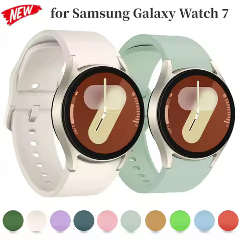Silicone Strap for Samsung Galaxy Watch 4/5/6/7 40mm 44mm Bracelet Wristband for Watch 4-6 Classic 4