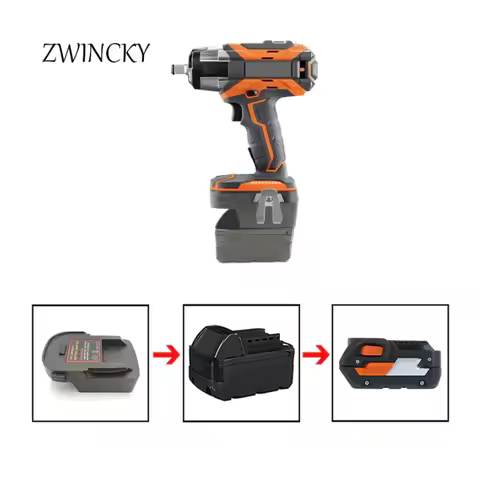 ZWINCKY Battery Adapter For Milwaukee 18V Lithium-Ion Battery convert to For Ridgid / AEG 18v Tool E
