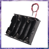 (Y W Z H)5 x 1.5V AA Battery Slot Holder Case Box Wire Black