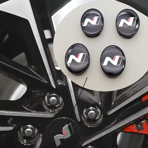 4pcs 56mm 60mm Logo N NLine Car emblem Wheel hub Center Cap Badge covers sticker Styling accessories