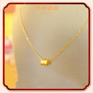 สร้อยคอเงินชุบทอง จี้ปล่องไผ่(Bamboo)ทองคำ 99.99% น้ำหนัก 0.1 กรัม ซื้อยกเซตคุ้มกว่าเยอะ แบบราคาเห