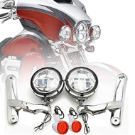 รถจักรยานยนต์ Spotlight Street Glide Fog Light Bracket Electra Glide Fit สำหรับ Harley ไฟเลี้ยว Road King