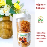 Nho Khô - NHO KHÔ VÀNG ẤN ĐỘ LOẠI 1 (không đường ) - Trái Cây sấy Hoa Quả Sấy - Đồ Ăn Vặt - OneFood6