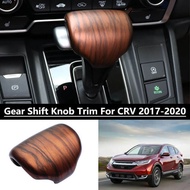ABS ไม้พีช Grain คันเกียร์ Shift ครอบหัวเกียร์สำหรับ Honda CR-V CRV 2017-2020