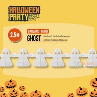 Halloween Pull Garland Skull spider Bat decoration Cafe Halloween Decoration