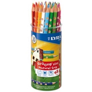【德國LYRA】 Groove 三角洞洞彩色鉛筆(細)(24色/48支筆筒裝)