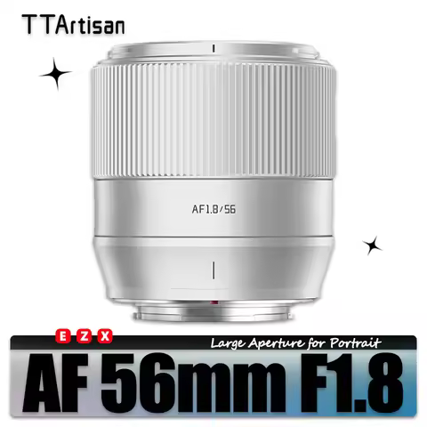TTArtisan AF 56mm F1.8 Camera Lens for Portrait Photography with Sony E Fujifilm XF Nikon Z Mount A6