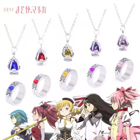 Anime Puella Magi Madoka Magica Necklace Kaname Madoka Miki Sayaka Tomoe Mami Soul Gem Pendant Neckl
