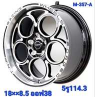 ล้อแม็กใหม่ - ลูกโม่ - งาน YUSTA  ขอบ 18 x 8.5 x 5รู114.3 - ET35/35 - สีดำเงา - ส่งฟรี Kerry Express - รบกวนสอบถามทางแชท ก่อนคลิกสั่งซื้อ