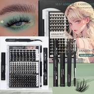 ANNAFRIS Lash Clusters Kit With Waterproof Strong Hold DIY Lash Extension Kit Lash Bond And Seal And