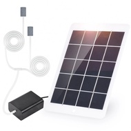 Aquarium Pump 3W 5V Solar Power Dual Air Stones Included Air Tubes Included