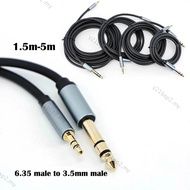 6.35mm to 3.5mm male audio TRS Cable Gold-Plated 6.5 1/4 inch stereo Male to 3.5 Stereo Male Heavy D