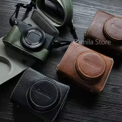 new luxury handwork Camera PU leather Bag Body BOX Case For canon G7X G7X2 G7X3 G7X Mark ii iii Prot
