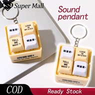 Decompression Luminous Keychain – Answer Me Look in My Eyes Voice Pendant