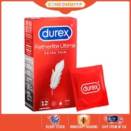 🪶Durex Fetherlite Ultima Extra Thin Condom (Kondom Ultima Fetherlite Lebih Nipis Jenama Durex ) 12's