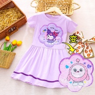 1-9Y New Girl's Summer Dress Fashionable Color Changing Sequin Children's Princess Dress Baby Cartoo