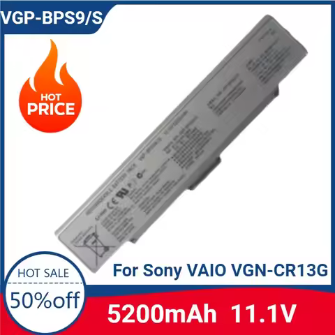 New VGP-BPS9/S VGP-BPS9A/S VGP-BPL9 6cell 5200mAh 11.1V Laptop Battery For Sony VAIO VGN-CR13G VGN-C