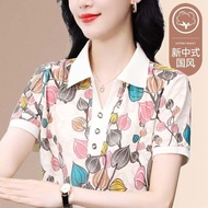 【M-4XL】Polo Shirt Women Clothes Baju T Shirt Perempuan Women TShirt Women Top Baju Perempuan Viral K