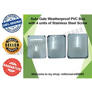 Auto Gate Weatherproof PVC Box with 4 units of Stainless Steel Screw for Auto Gate System