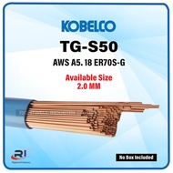 Kobelco TG-S50 Mild Steel ER70S-G 2.0mm TIG Welding Rod (Loose Pack)