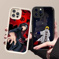 DJ-6 Anime Uchiha Silicone Casing black and white for iphone 14 15 Pro Max