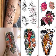 Flower Arm Tattoo Sticker Personality Color Animal Geisha Sketch Flower Half Arm Waterproof Tattoo S