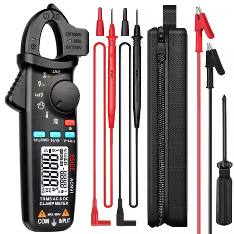 NEW Digital Clamp Meter Current Professional AC/DC Auto Car Repair TRMS Multimeter Live Check NCV HZ