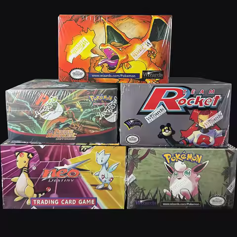 Pokemon Booster Boxs Proxy Game Cards PTCG 1st Edition Base Set Fossil Jungle Neo Destiny N4 Team Ro