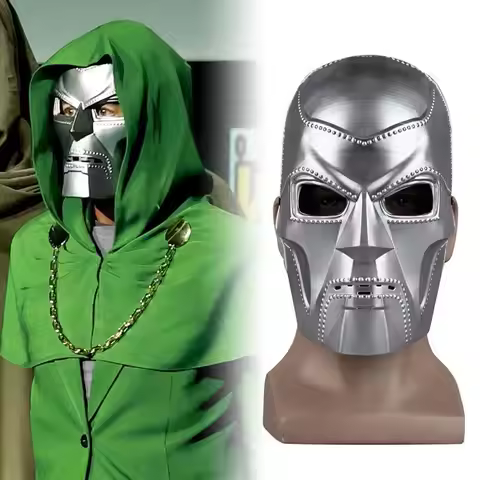 Cosplay Mask Dr Doom Mask Skull PVC Metal Fantastic Four Demon Victor Von Doom Helmet Full Face Masq